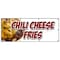 Signmission CHILI CHEESE FRIES BANNER SIGN snack melted mexican food tacos tex mex B-96 Chili Cheese Fries - alternate 1